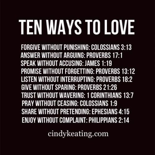 Ten Ways To Love